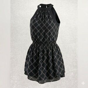 White House Black Market Geo Halter Neck Dress, Size 10